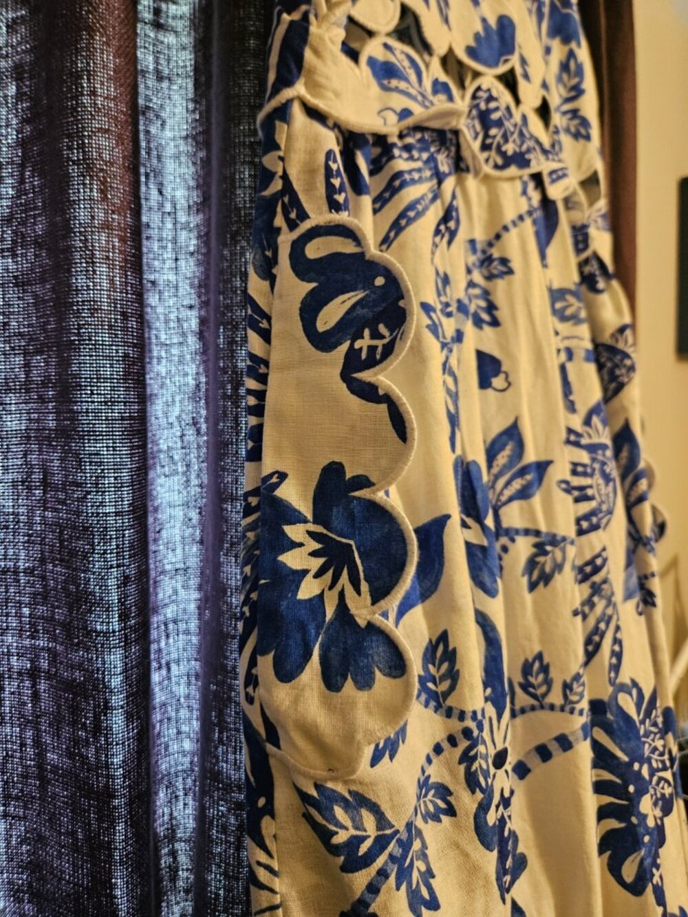 NWT Off-White Flowerful Birds Lenzing™ Ecovero™ Euroflax™ Midi Dress - Picture 6 of 10